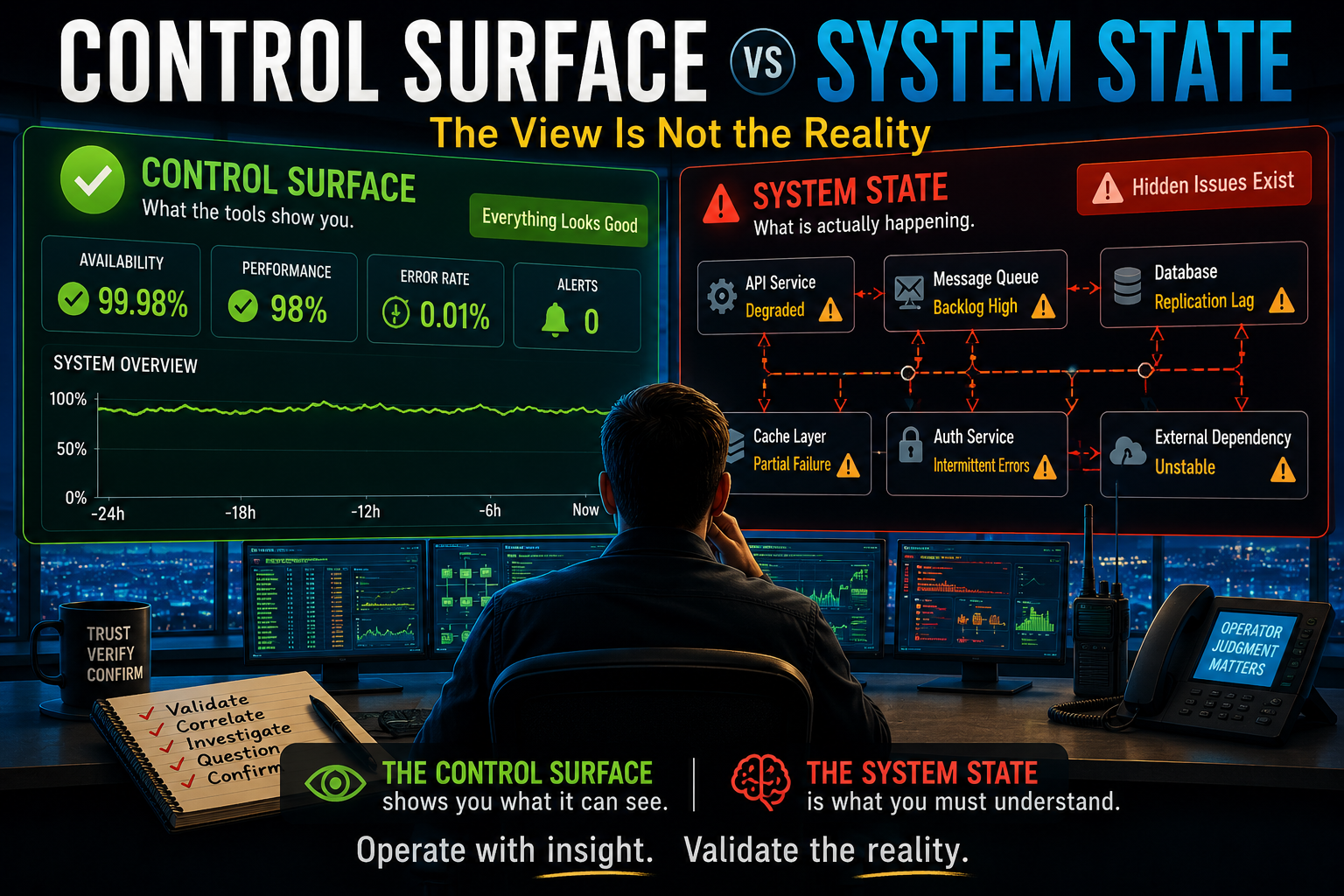 Control Surface vs System State operational systems graphic